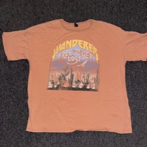 Oversized orange shirt
